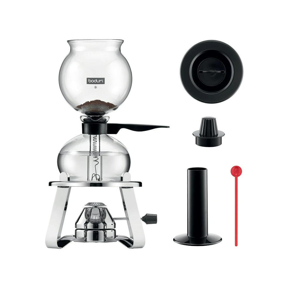 Bodum PEBO Vacuum Coffee Maker 1 L, Black 1 Bodum PEBO Vacuum Coffee Maker 1 L, Black