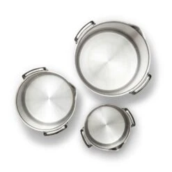 EGO Stackable Pot Set, Stainless Steel -Keukengerei Promotiewinkel ego stackable pot set stainless steel 6