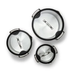 EGO Stackable Pot Set, Stainless Steel -Keukengerei Promotiewinkel ego stackable pot set stainless steel 7