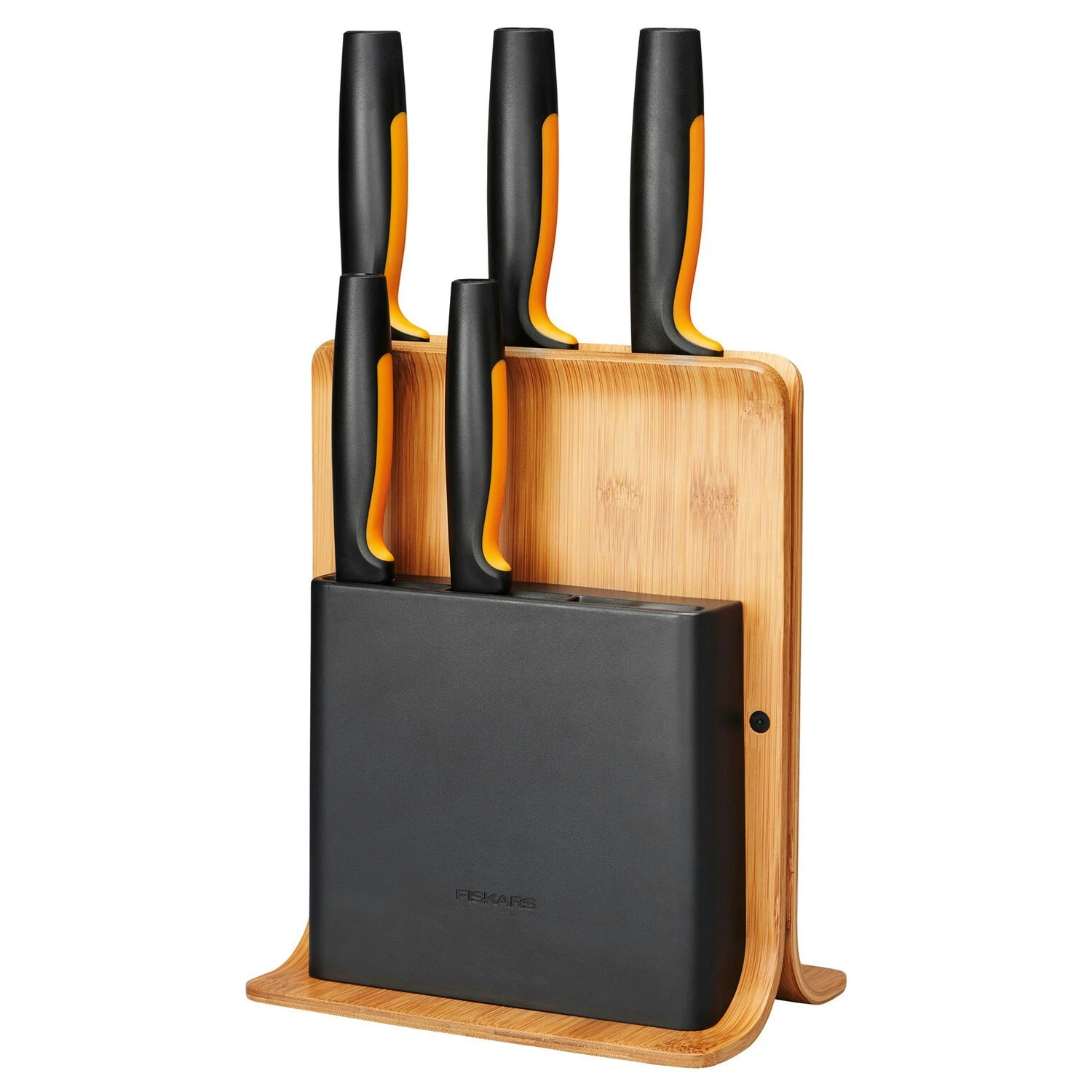 Fiskars Functional Form Messenblok Bamboe + 5 Messen 1 Fiskars Functional Form Messenblok Bamboe + 5 Messen