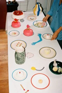 Hay Sobremesa Stripe Koekjestrommel Blauw/Geel -Keukengerei Promotiewinkel hay sobremesa stripe koekjestrommel blauw geel 1