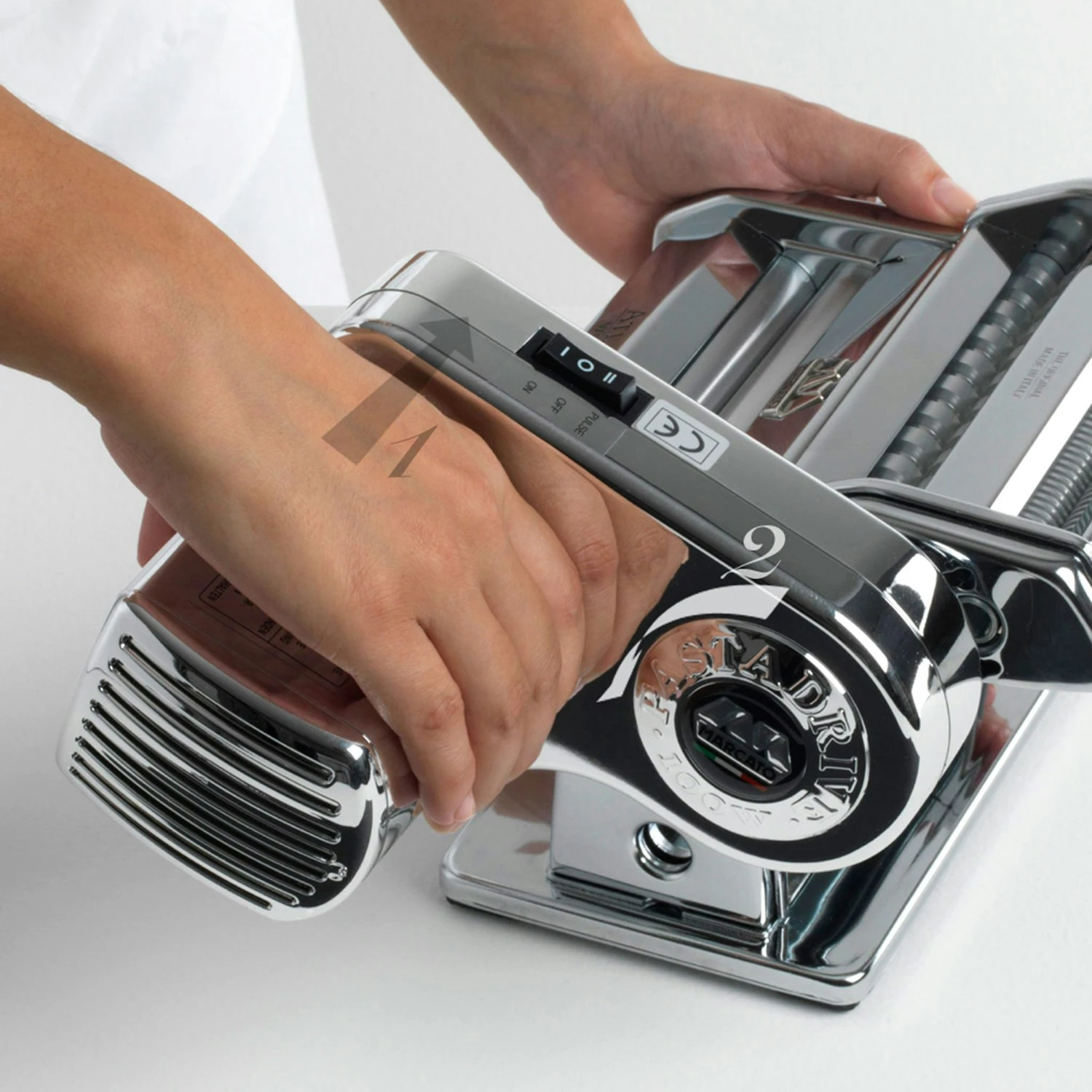 Marcato Atlas Noodle Machine Motor, Stainless 2 Marcato Atlas Noodle Machine Motor, Stainless - Afbeelding 2