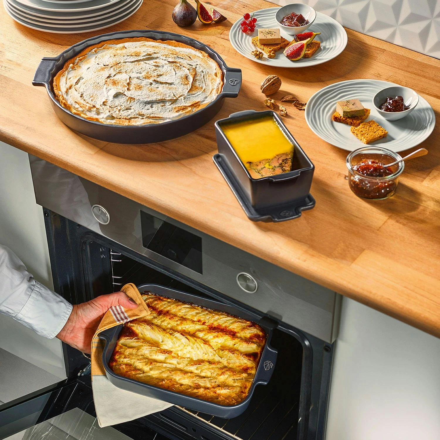 Peugeot Appolia Taartvorm 30 Cm, Leisteen 3 Peugeot Appolia Taartvorm 30 Cm, Leisteen - Afbeelding 3