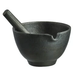 Satake Nabe Mortar With Pestle, Black