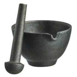 Satake Nabe Mortar With Pestle, Black -Keukengerei Promotiewinkel satake nabe mortar with pestle black 6