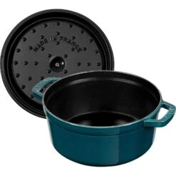 Staub Cocotte Rond 28 Cm 6,7 L, Petrolblauw -Keukengerei Promotiewinkel staub staub cocotte rond 10